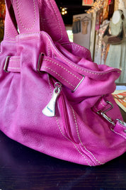 Nuovedive pink Italian leather handbag