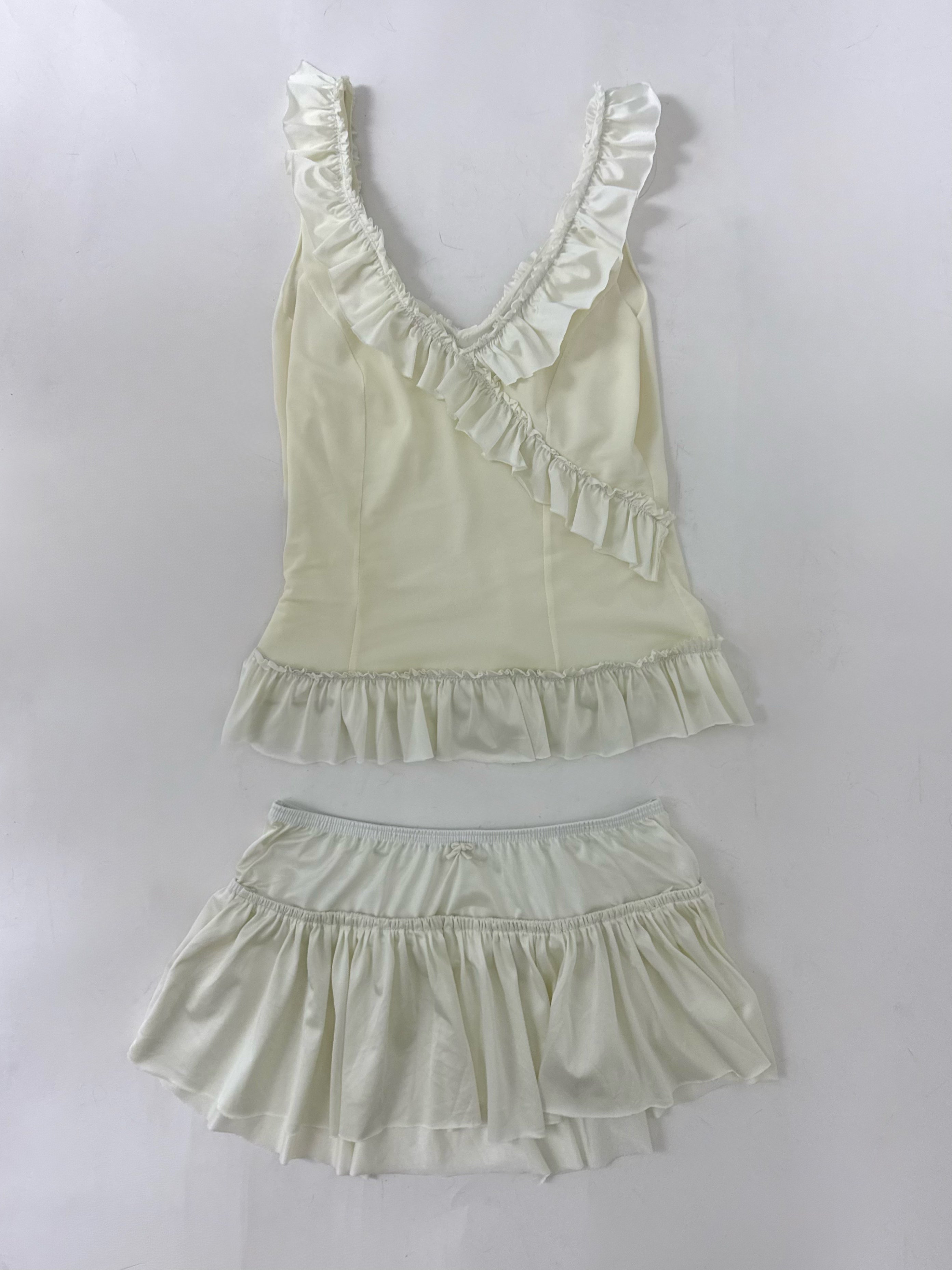 Vanilla Ribbon Micro Skirt (XS-L)