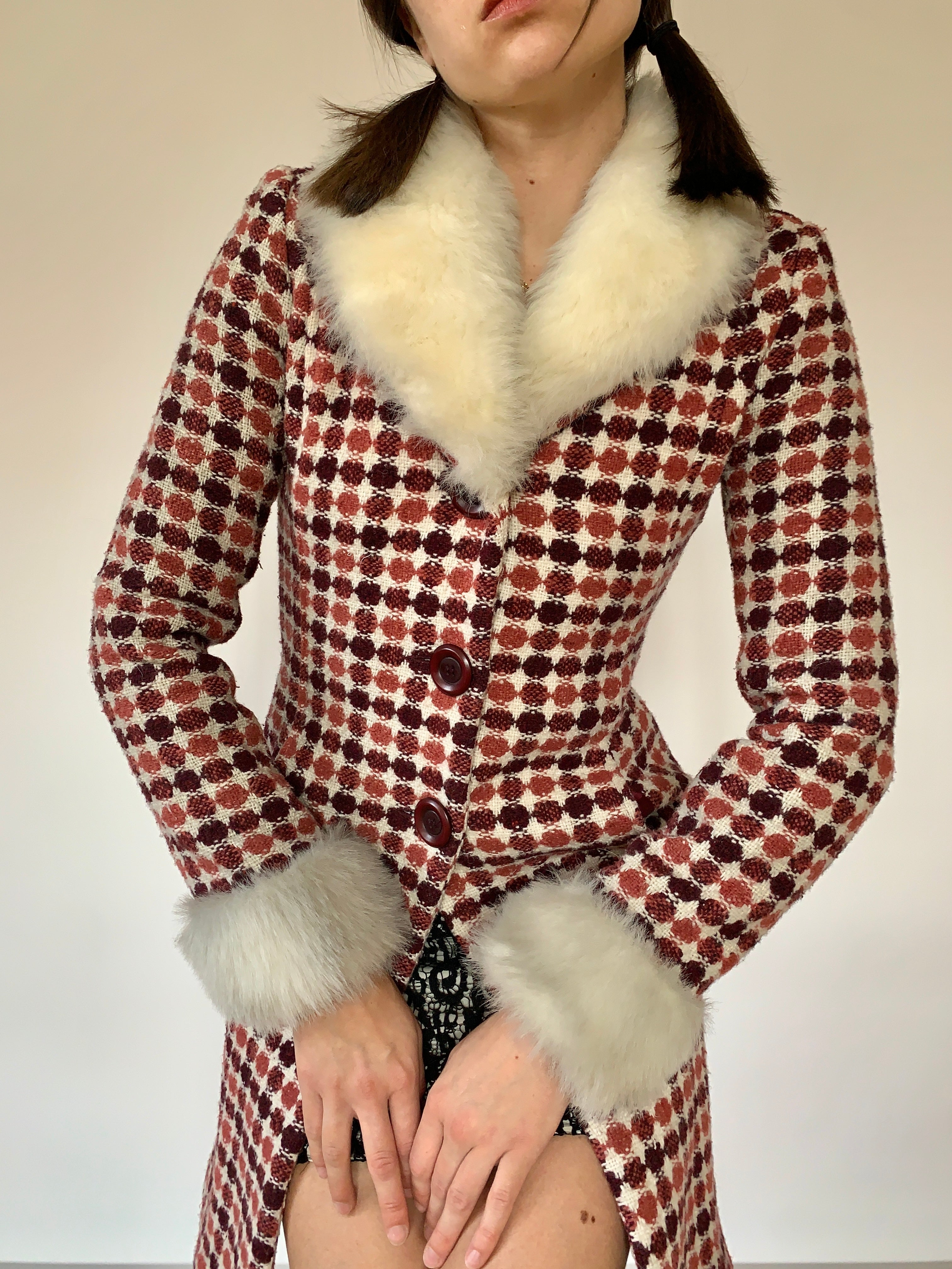 Polka Dot Penny Lane Coat - Small