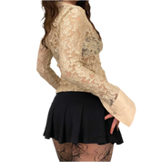 Creamy Lace Snap Blouse (M)