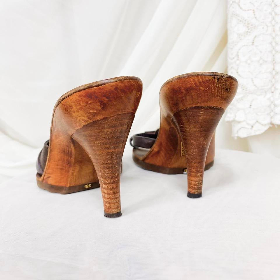 Fendi 2000s Buckle Mules (8.5)