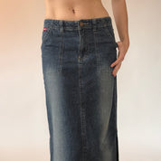 90s Denim Maxi Skirt (S)