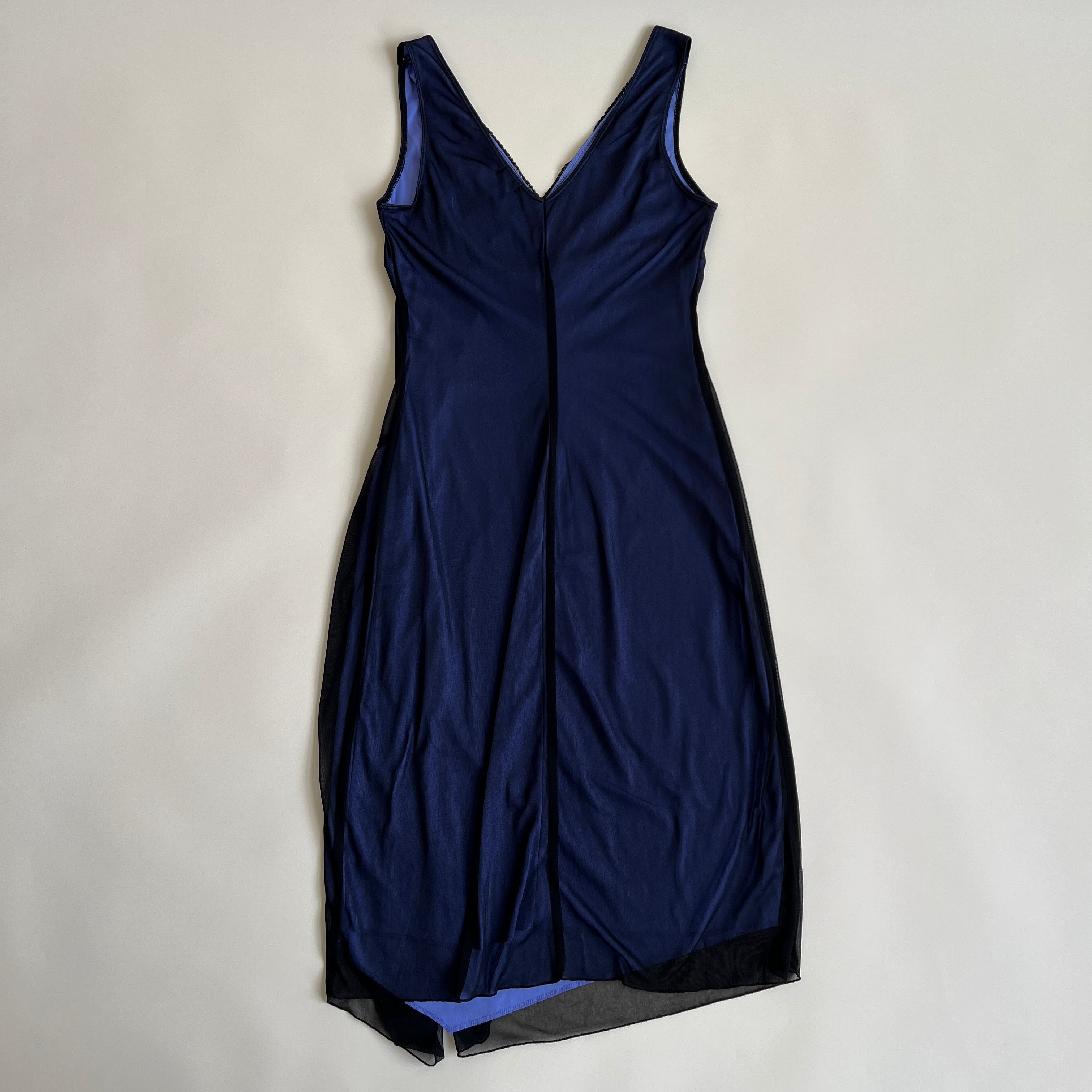 Vintage purple mesh midi dress (L)