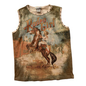 Rodeo Girl skinnie Minnie graphic top (M)