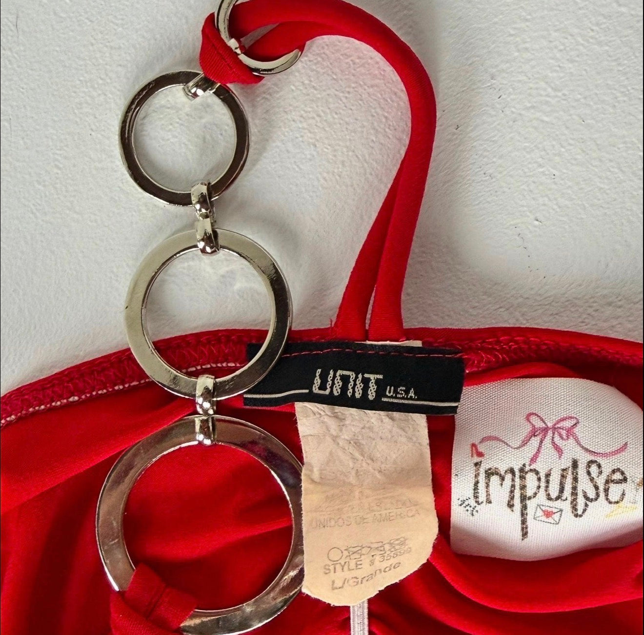 Unit Ruched Halter With Silver Chain Back (M)