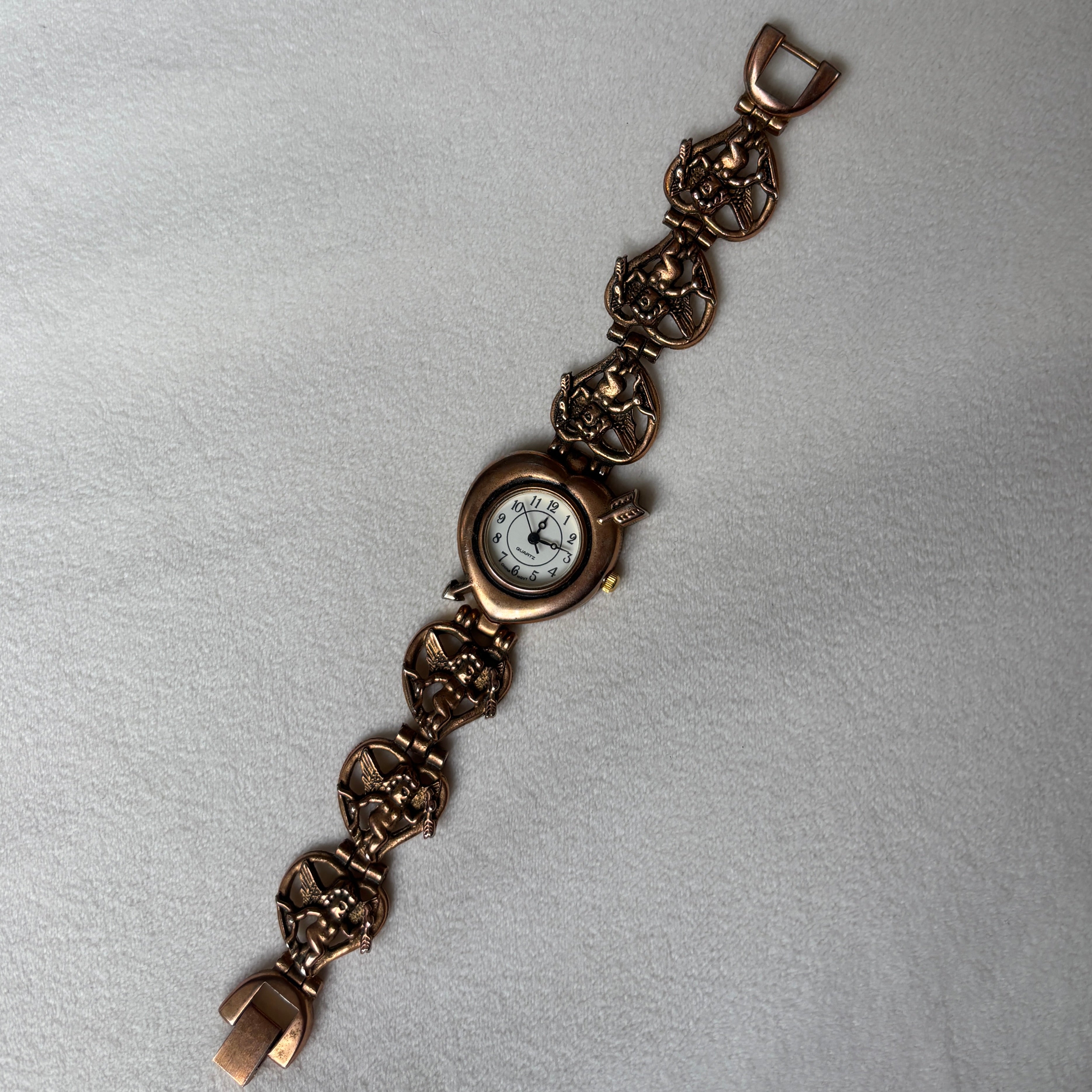 Vintage Cupid's Bow & Heart Watch