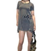 Vintage Killah Miss Sixty Striped Mini Dress (M)