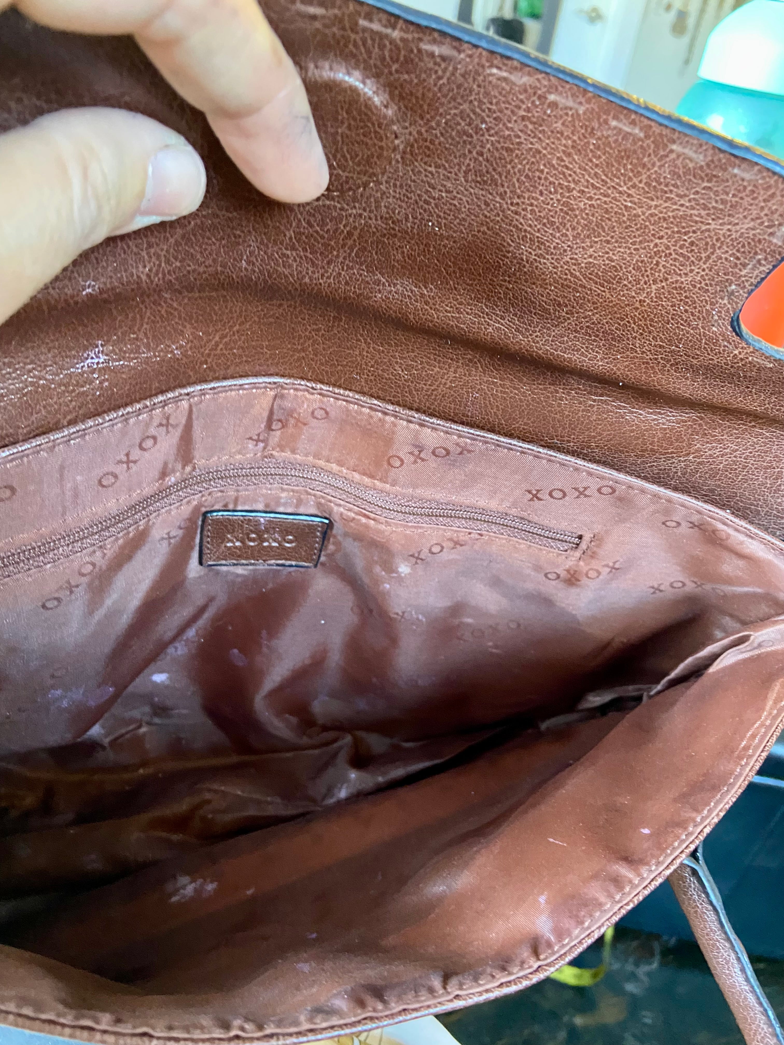 Xoxo brown leather purse
