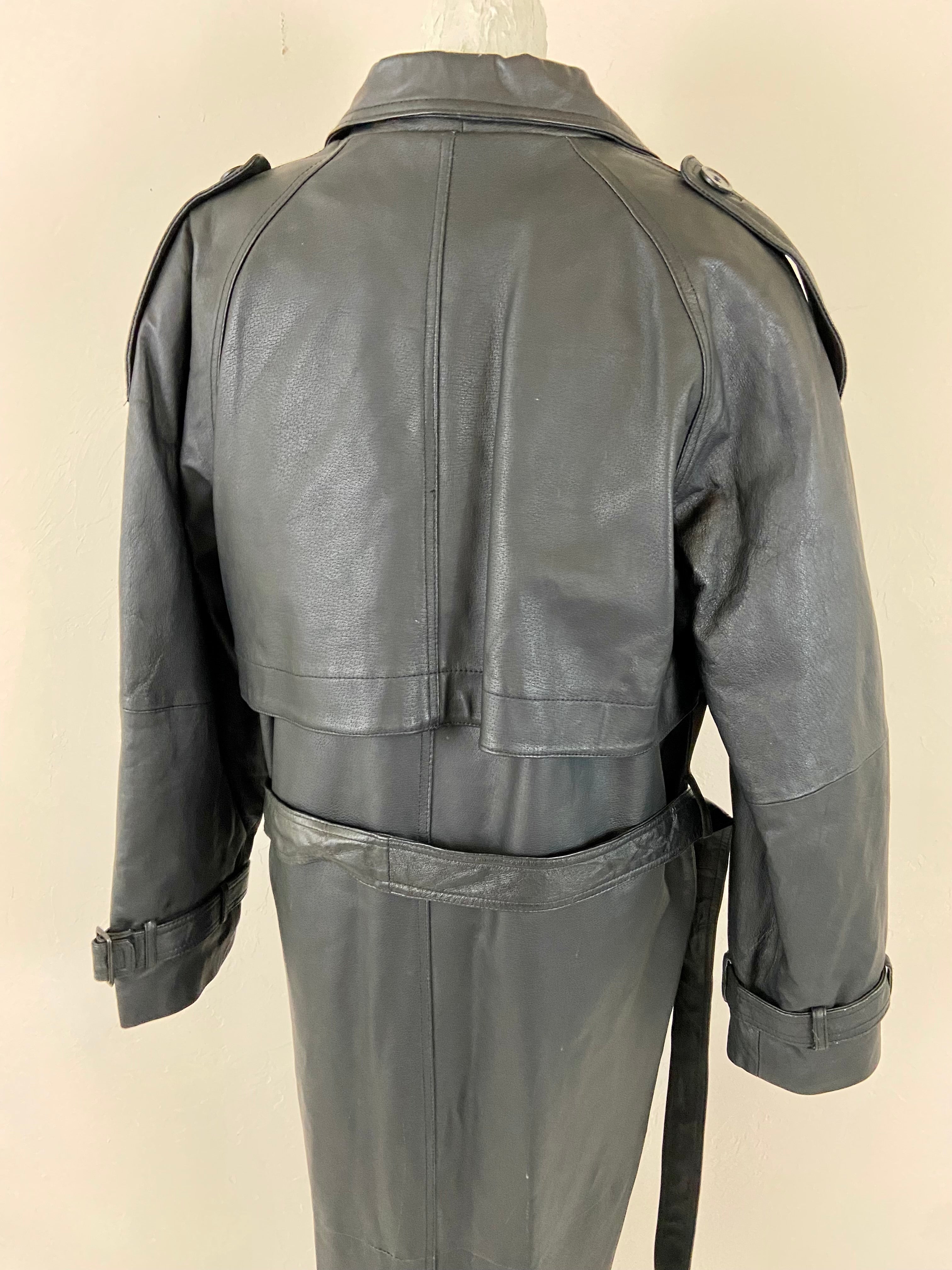 NEW PHASE 2 Long Leather Trench Coat