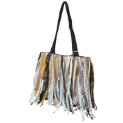 Earth Tone Ribbon Fringe Bag