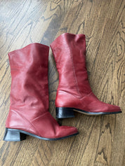 Red Leather Boots (8.5)