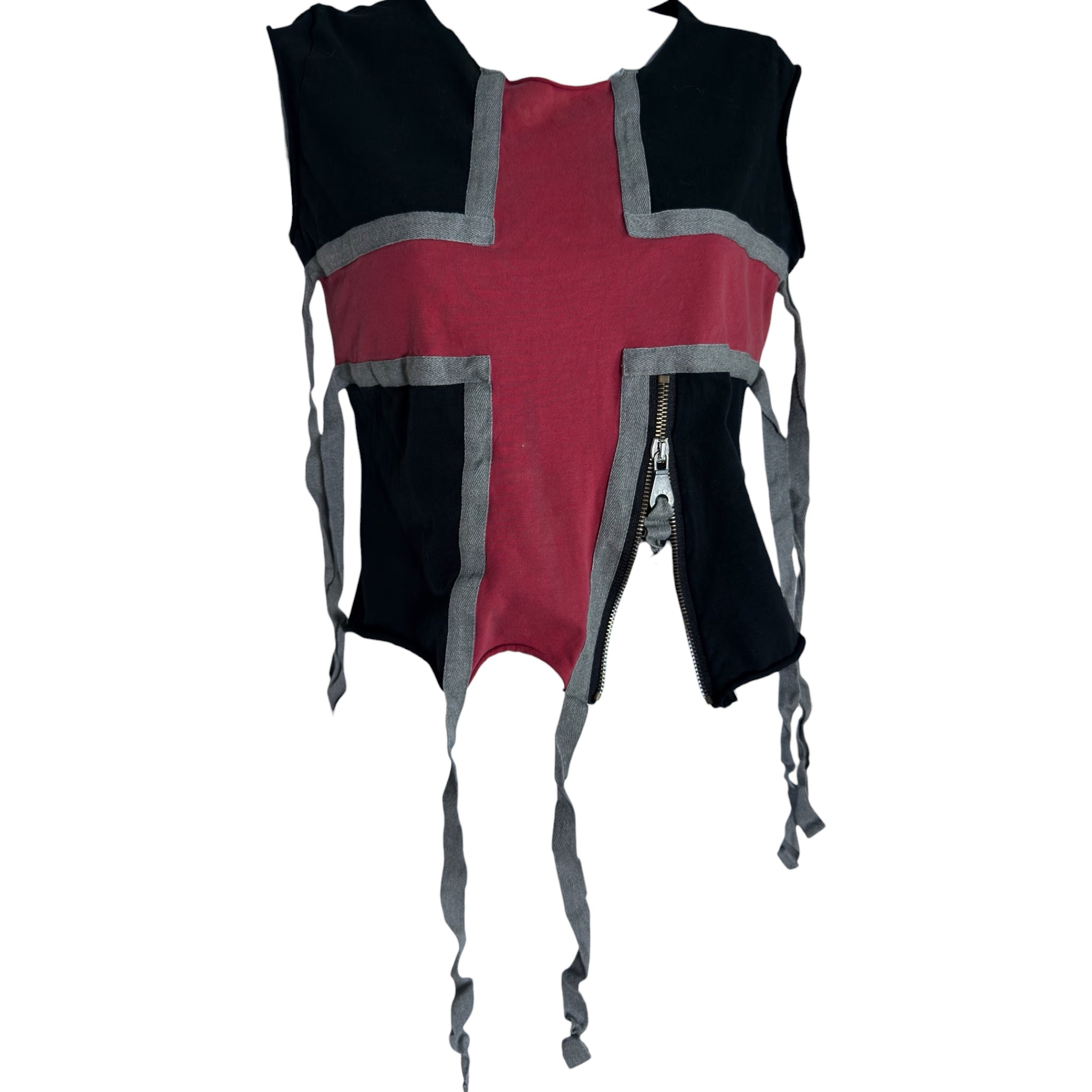 vintage Fake London Genius deconstructed Union Jack sleeveless top (XS/S)