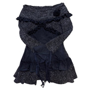 Dark fairy ruffle mini sweater dress (XS/S)