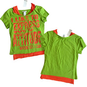 Y2K deadstock graphic slogan top (S/M)