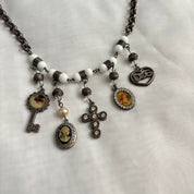 D&G Cameo Cross Pendant Necklace