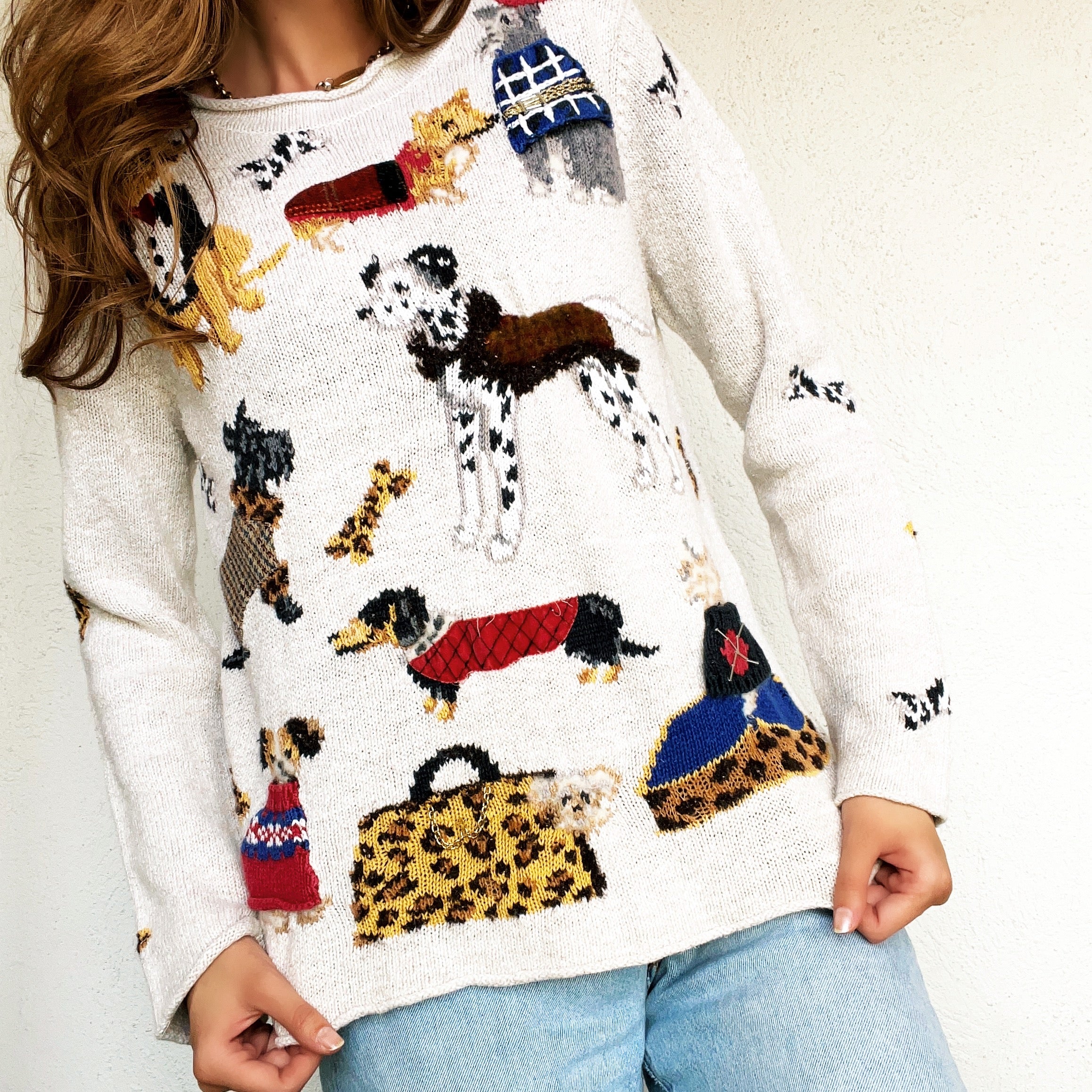 Vintage Dog Sweater - Small