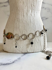 Metal & beads waist belt