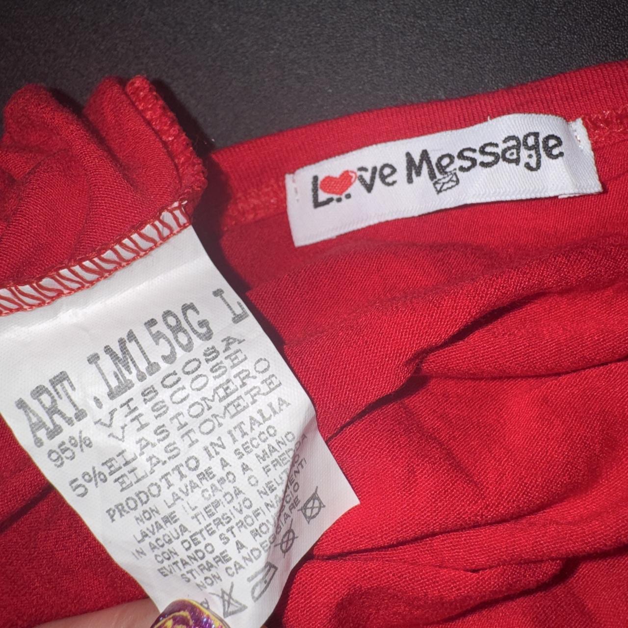 Italian Vintage “Love Message” One Shoulder Graphic Top (M)