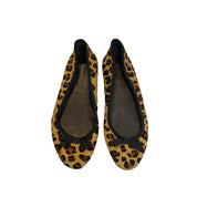 Y2K Ponyhair Leopard Print Ballet Pumps (US 5)