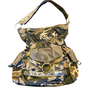 Kathy Van Zeeland army print shoulder bag