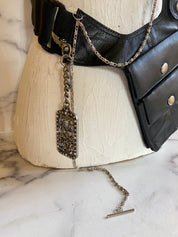 Black crossbody pocket