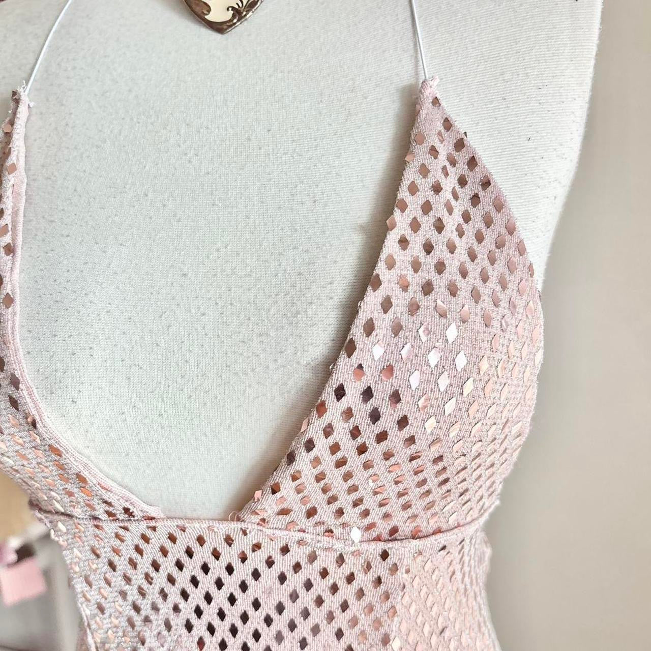 Handmade Sequin Cami Backless Cami Top (S)