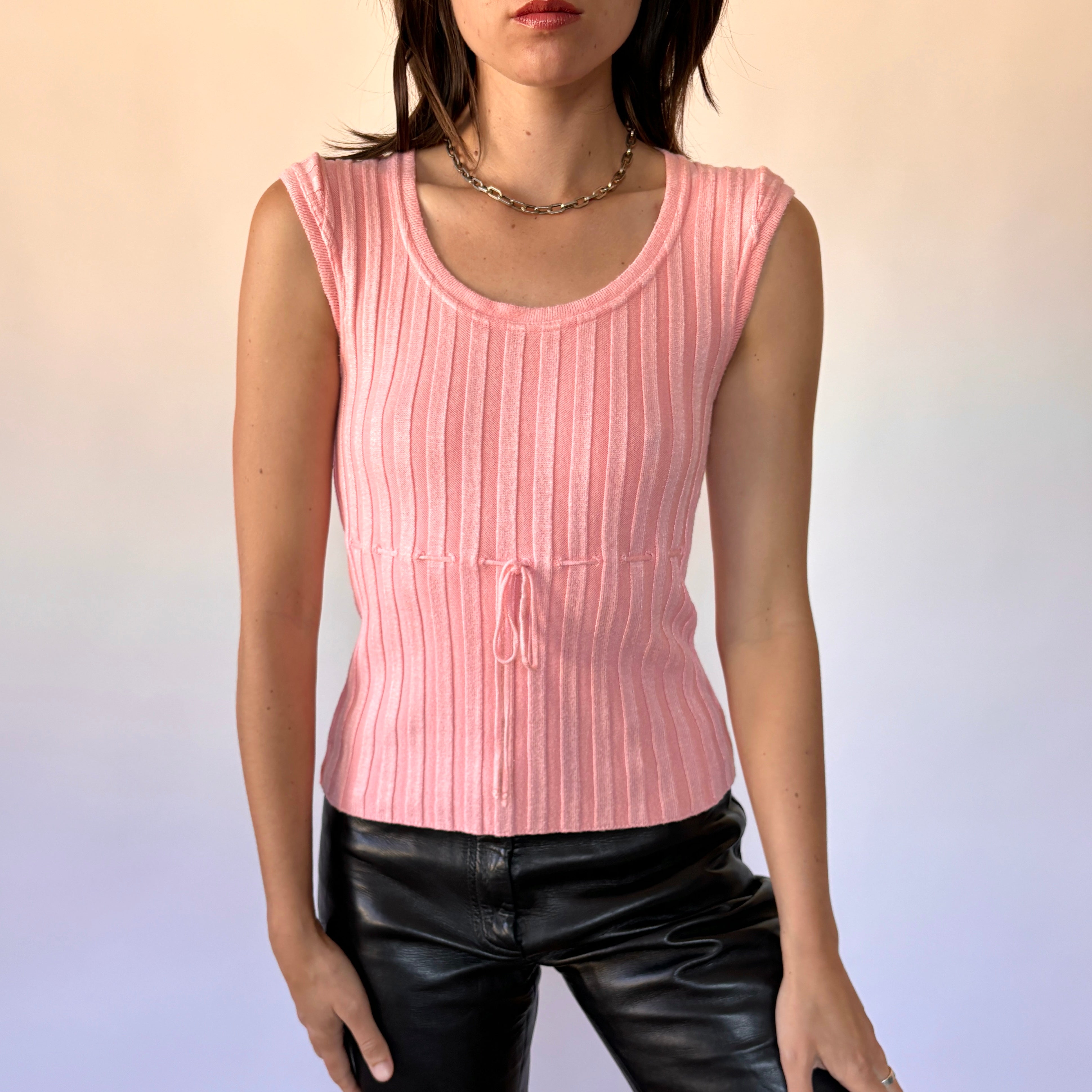 Y2K Babydoll Knit Top (S)