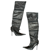 Vintage Faith El Dantée  Over the Knee Stiletto Boots (UK 7 EU 40 US 9)
