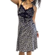 True Vintage Italian Floral Midi Dress (S)