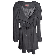 Miss Sixty M60 Black Wool Mini Trench Coat (L)