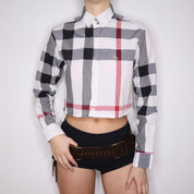 Y2K BURBERRY Plaid Button Up Shirt (M)