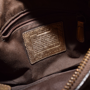 Vintage Metallic Leather Coach Shoulder Soho Bag