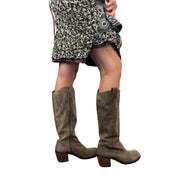2000s Taupe Suede Knee High Boots (7.5)