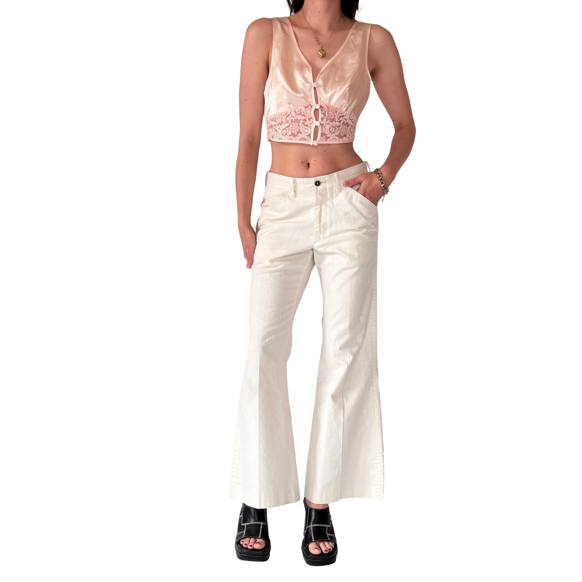 Levi’s 70s Cream Bellbottoms (S)