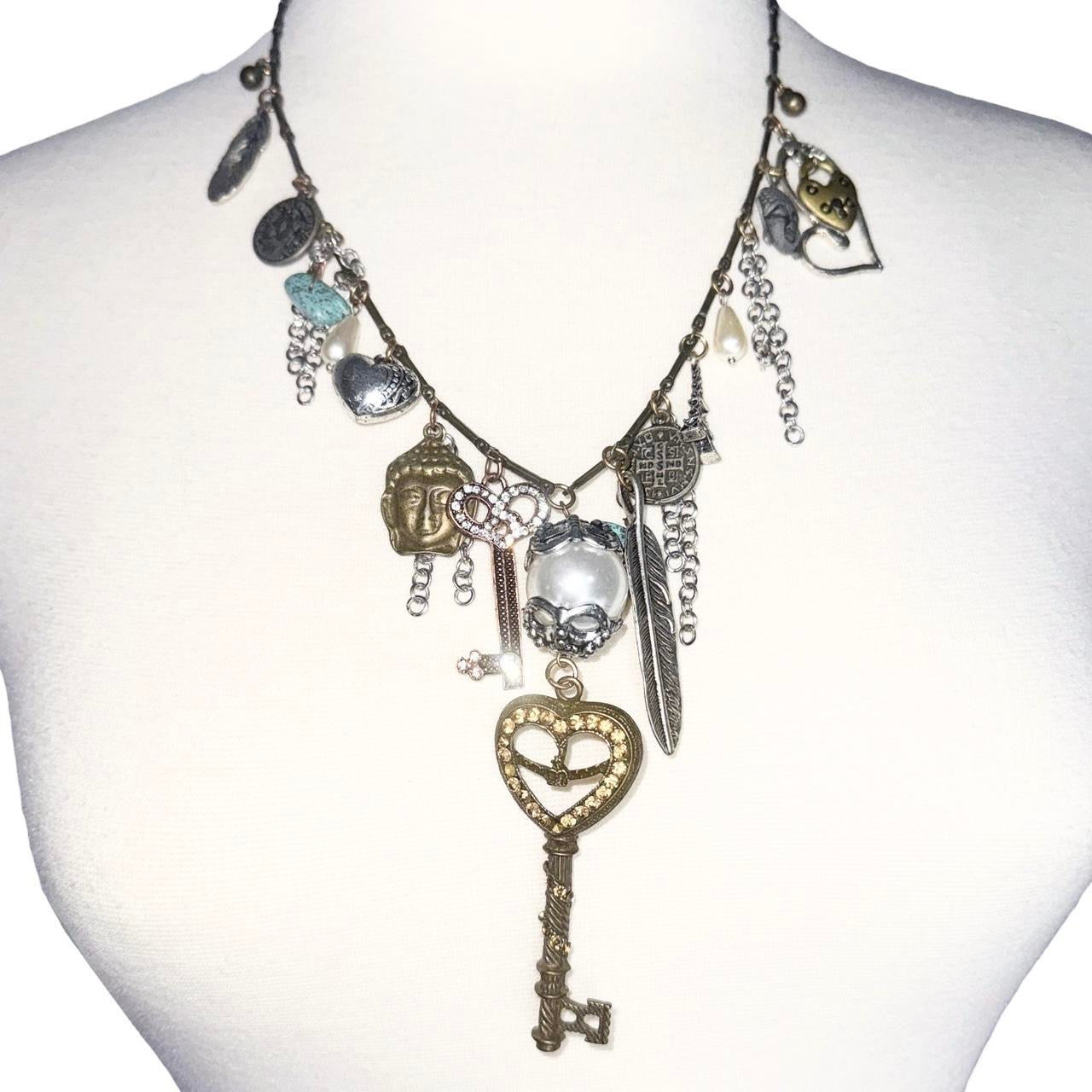 Mixed Metal Buddha Charm Necklace