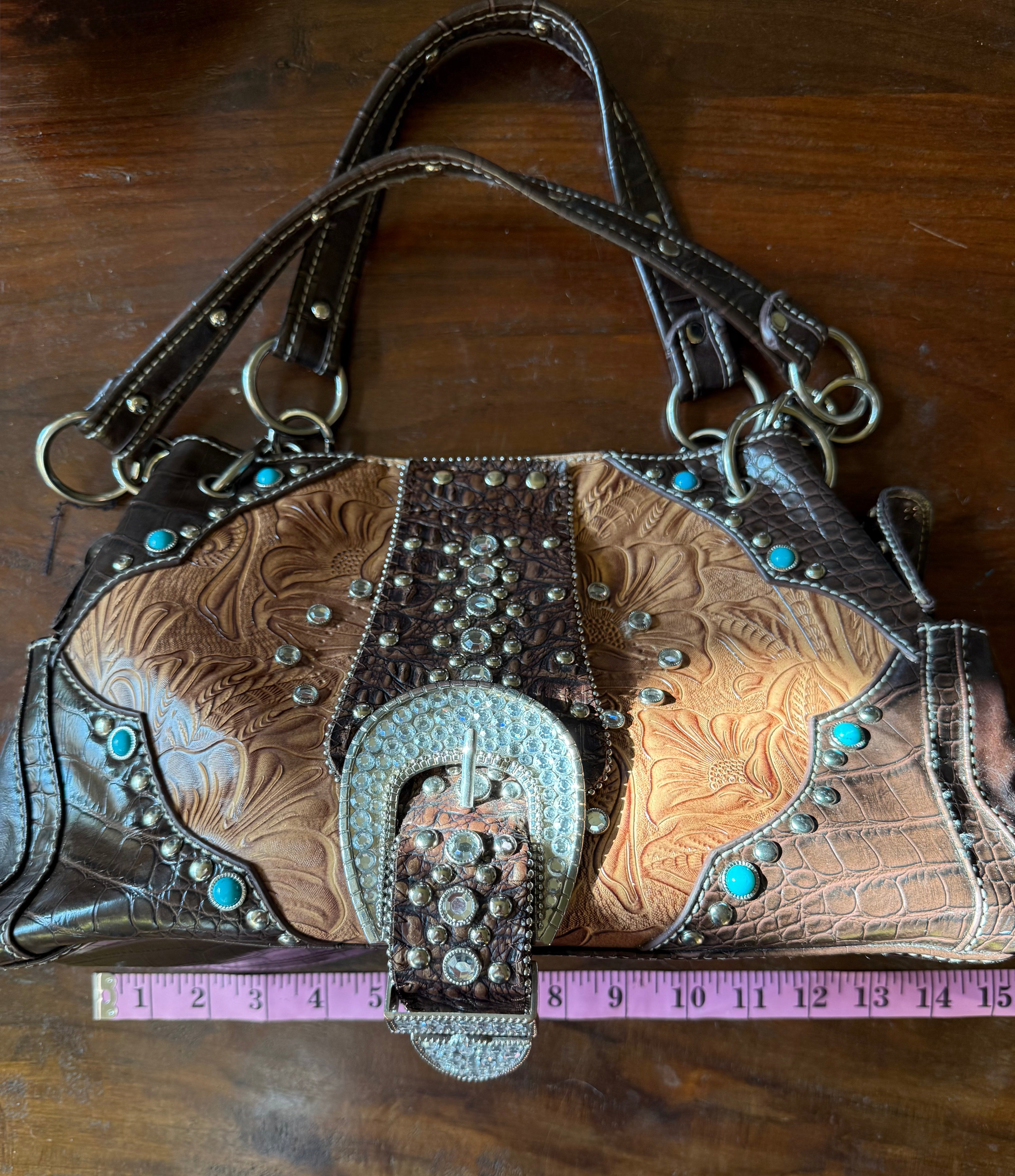 Western big Buckle purse