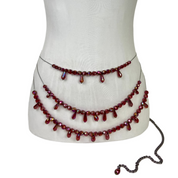 Layered Red Crystals belt