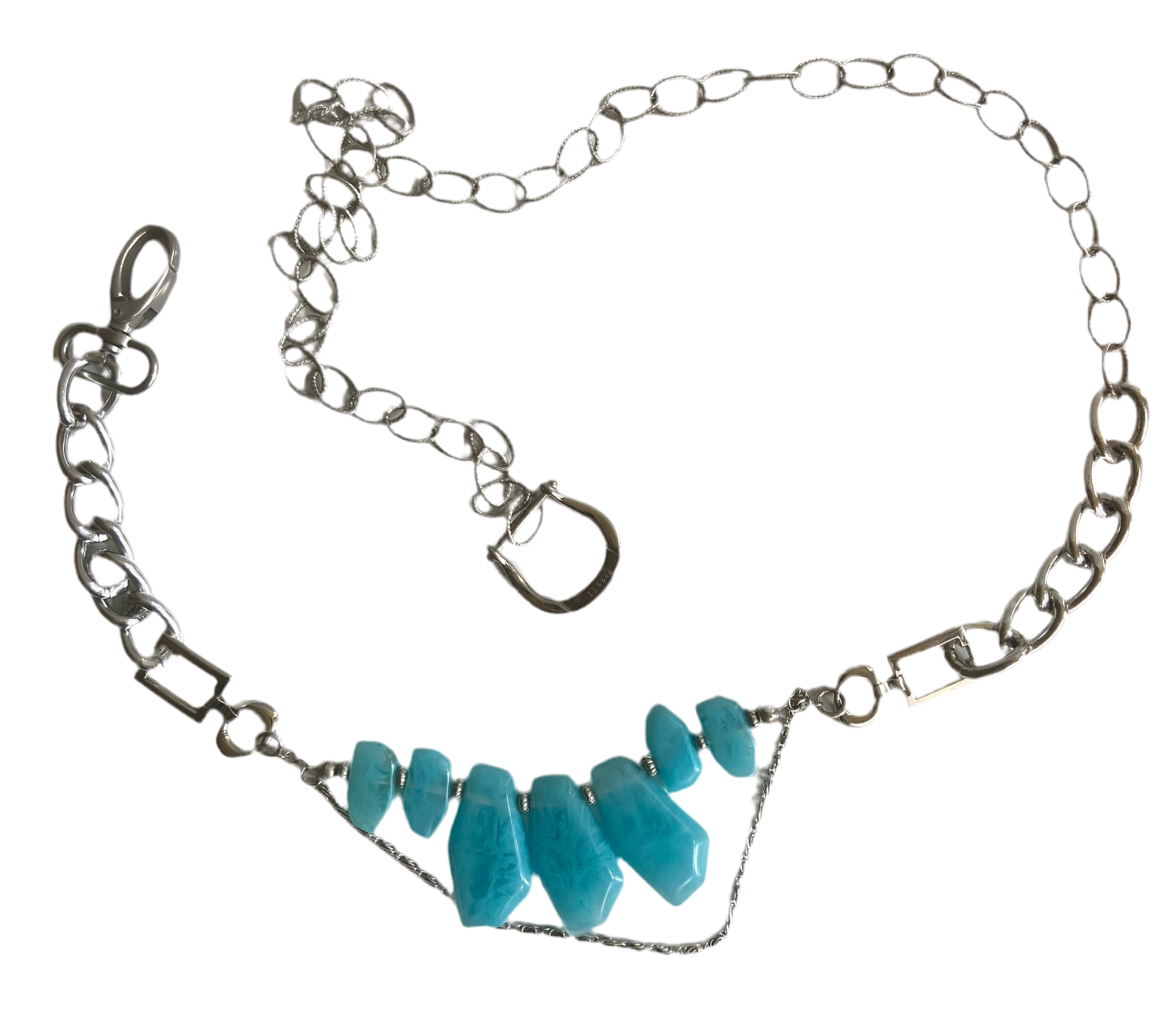 Beads and silver belt