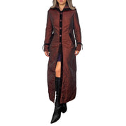 Vintage Burgundy Iridescent Trench (S/M)