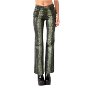 Y2K Snakeskin Flares (XS)