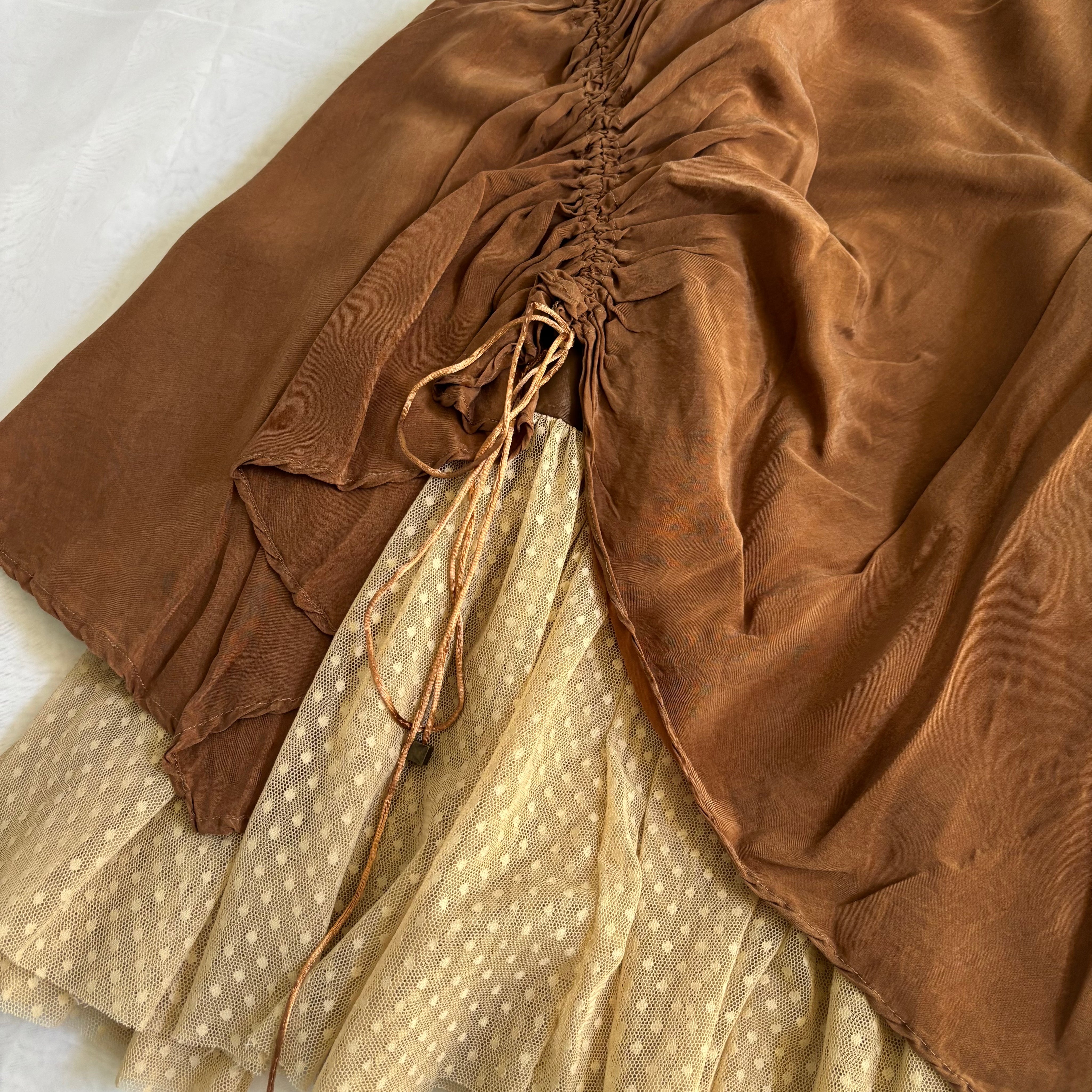 Euro Asymmetrical Ruched Skirt (M)