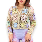 Handmade Vintage Crochet Cardigan (L)