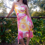 Pink & Yellow Sequin Mesh Dress (S/M)