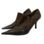 Y2K 2000s Western Boho Stiletto Ankle Boots (UK 5 US 7 EU 38)
