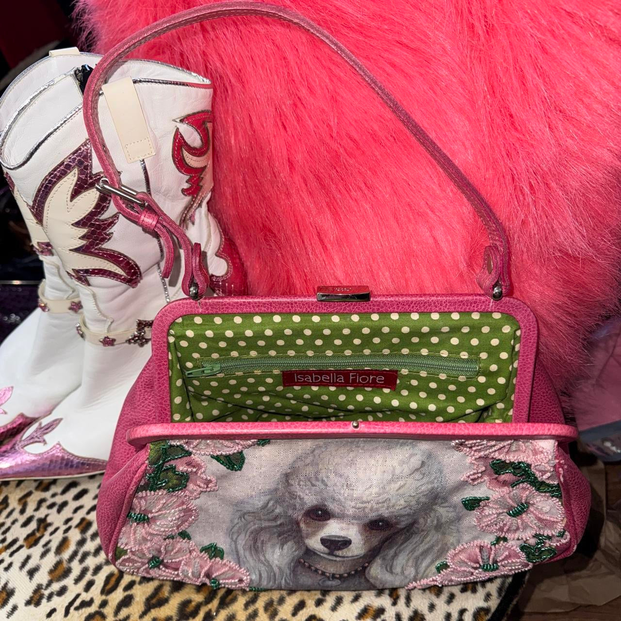 Isabella Fiore Embellished Poodle Bag