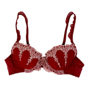 Red Bombshell Embroidered Bra (XS/S)