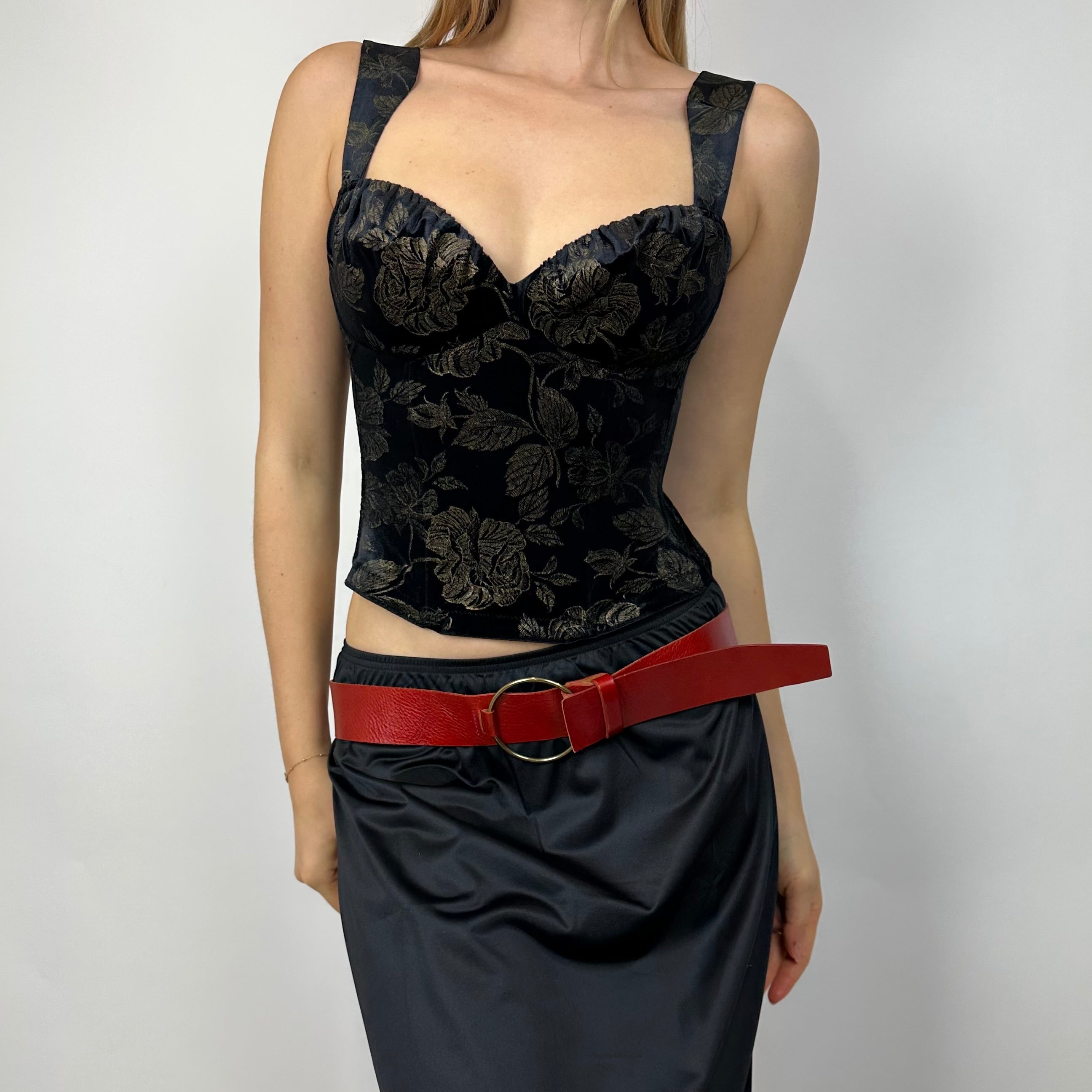 Vintage 90’s La Perla Deep Navy Velvet Bustier (S/M)