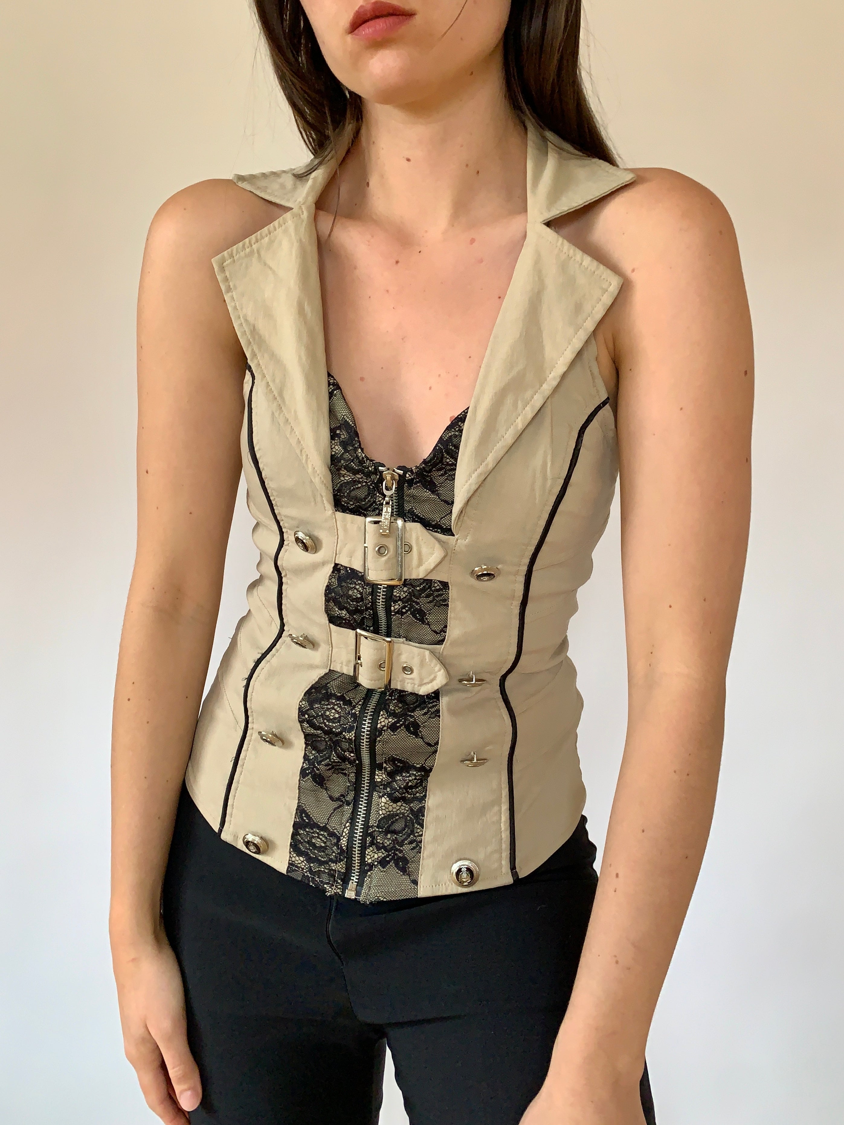 Y2K Buckle Top - M/L