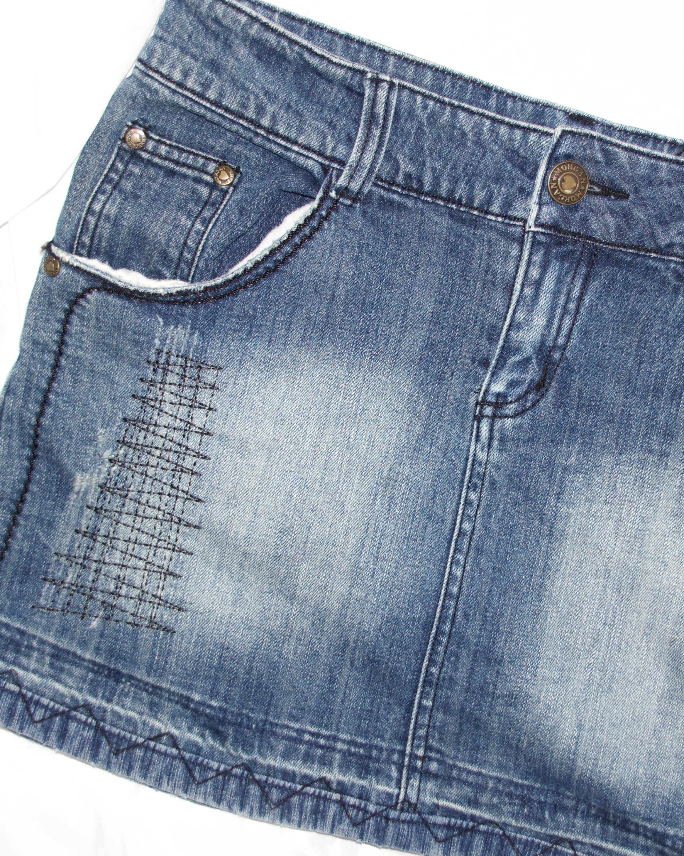 Morgan de Toi Denim Mini Skirt (S)