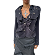 Vintage Helena Bonham Carter Romantic Gothic Ruffle Jacket (M/L))
